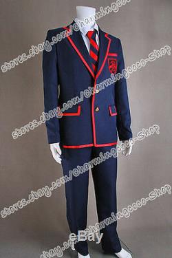 Glee Cosplay Blaine Anderson Costume Uniform Coat+Shirt+Pants+Tie High Quality