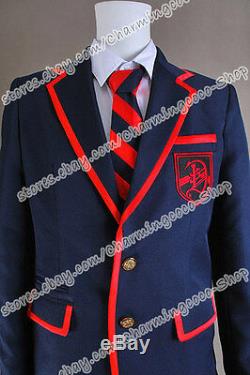 Glee Cosplay Blaine Anderson Costume Uniform Coat+Shirt+Pants+Tie High Quality