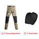Hooded Tactical Military Pants Men Clothing Suits Shirt Hiking Shirt with Pads