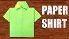 How To Make Paper Shirt Diy Origami Paper Crafts