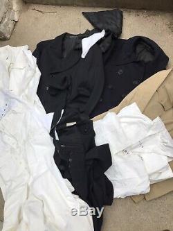 Huge WW2 Korean War USN US Navy Uniform Pea coat Deck Pants Suit Shirt Top Lot