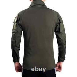 Hunting Green Camouflage Tactical Uniform Combat Shirt Pants Suit Military Set