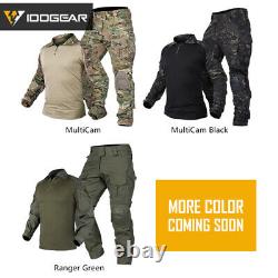 IDOGEAR G3 BDU Combat Uniform Set Shirt & Pants Knee Pads Tactical Multicam Gear