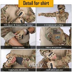IDOGEAR G3 Combat Uniform Set Shirt & Pants BDU Tactical Clothing Black MultiCam