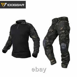 IDOGEAR Men Tactical Suit GEN3 Combat Uniform Set Airsoft Camo BDU Shirt & Pants