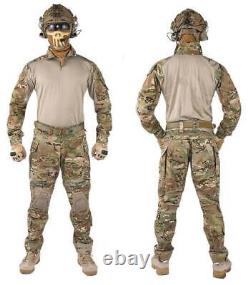 IDOGEAR Mens G3 Tactical Combat T-shirt Pants BDU Uniform Airsoft MultiCam Black