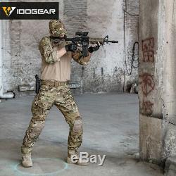 IDOGEAR Tactical Uniform BDU G3 Combat Shirt & Pants Knee Pads Update Ver Camo