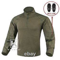 KRYDEX G4 Combat Uniform Tactical BDU Shirts & Pants with Elbow / Knee Pads Green