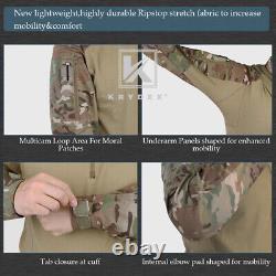 KRYDEX G4 Combat Uniform Tactical BDU Shirts & Pants with ElbowithKnee Pads MC Camo