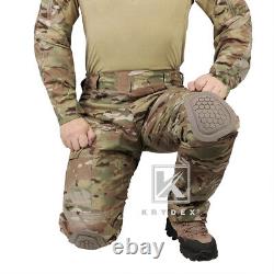 KRYDEX G4 Combat Uniform Tactical BDU Shirts & Pants with ElbowithKnee Pads MC Camo
