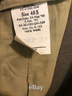 Korean War Uniform Army 42R Dress Clothes Excellent Conditon Coat Shirt Pants