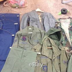 LOT 17pcs Vintage US Air Force Officer Uniforms, Jackets, Pants, Shirts Etc
