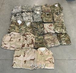 LOT OF 22 Army Digital Camouflage BDU Combat Shirts and Pants