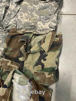 LOT OF 23 Army Digital Camouflage BDU Combat Shirts and Pants