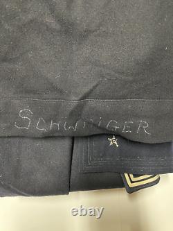 Large Collection of Vtg WW2 Navy Uniform 7 Pants Shirts Named USS Yosemite 1940s
