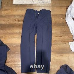Large Lot Of Assorted Civil Air Patrol Uniforms Pants Etc. Stained Asstd Sizes