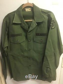 Lot Of 6 Vintage USA Army Uniforms. 3 Shirts 3 Pair Of Pants Large