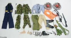 Lot of Vintage 12 GI Joe Clothing Outfits Accessories Cadet Camo Uniform