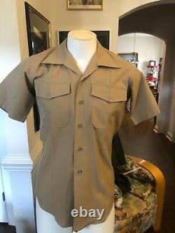 Marine Dress greens Jacket and Pants and tan shirt full uniform