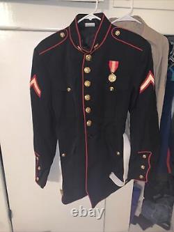 Marine military dress uniform pants jacket shirt belt 46s 35L