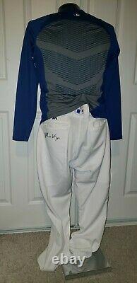 Matt Kemp Dodgers 2018 Game Used Autograph Players Jersey Shirt Pants Uniform
