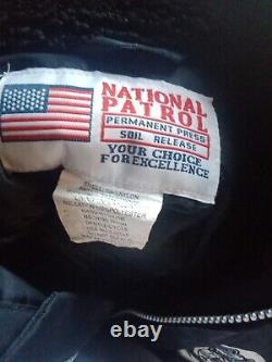 Men Admiral Universal Security Black National Patrol Uniform Jacket Shirt Pants