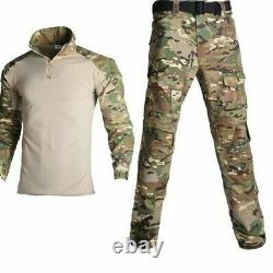 Men Army Military Suits Uniform Training Combat Shirt Pants Camouflage Hunting