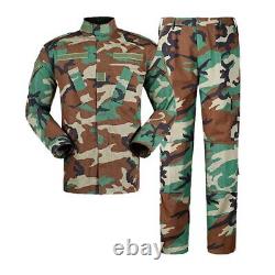 Men's Army Camouflage Combat Uniform Shirt Pants Tactical Working Outdoor Suits