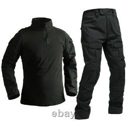 Mens Airsoft Combat Shirt Pants Tactical Army Special Forces SWAT Uniform Camo