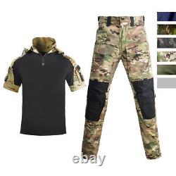 Mens Army Airsoft Tactical Shirt Pants BDU Combat Military Uniform Camo Clothing