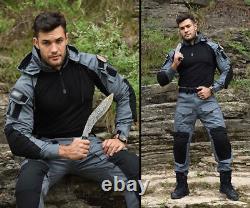 Mens Tactical Suit Multicam Shirt And Pants SWAT BDU Military Combat Uniform Set