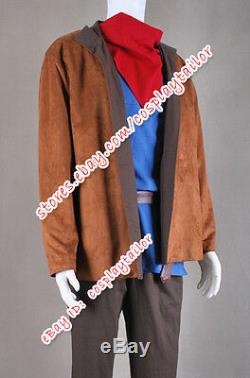 Merlin Cosplay Costume Outfits Uniform Suit Full Set Coat Shirt Pants Scarf Belt
