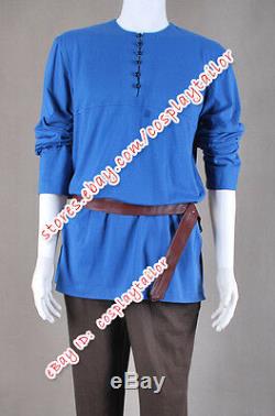 Merlin Cosplay Costume Outfits Uniform Suit Full Set Coat Shirt Pants Scarf Belt