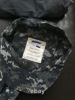 Military Issued US NAVY Commander Blue Digital complete, coat, pants, hat, shirt2