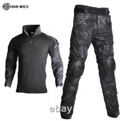 Military Tactical Uniform Airsoft Camouflage Bomber Combat Shirt Cargo Pant Suit