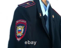 Modern Russian MVD uniforms Shirt + tie +jacket+ pants