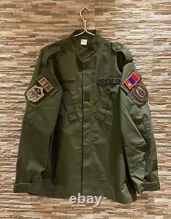 Mongolian Army Special Forces OD Green Uniform Set Shirt Pants US XL EU 56 RARE