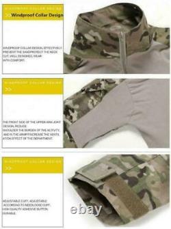 Multicam Black Men's Military Combat Suit Shirt Pants Tactical BDU Uniform 2019