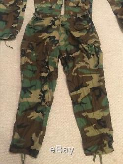 NAMED Captain 10pc US Air Force USAF Woodland Uniform Lot PANTS SHIRTS Cap LARGE