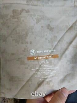 NEW Crye Precision AOR1 Navy Custom G2 Combat Pants 34 LONG 34L Shirt LL SET
