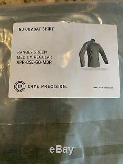 NEW IN BAGS Crye Precision G3 Combat Shirt/Pants Set Ranger Green MD-R/32-L