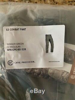 NEW IN BAGS Crye Precision G3 Combat Shirt/Pants Set Ranger Green MD-R/32-R