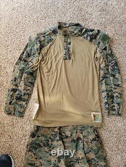 NEW USMC Woodland Marpat FROG Combat Ensemble Uniform Set M/R Shirt And Pant