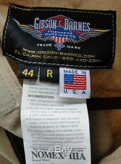 New Gibson & Barnes 2 Piece Flight Suit Tan Nomex Iiia Shirt 44 R Pants 35 USA