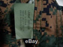 New! US Military MARPAT USMC digital Woodland Camo Cammies Shirt/pant LR
