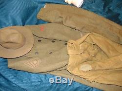 ORIGINAL WW1 US Army UNIFORM SET Hat Coat Pants and Shirt with extras