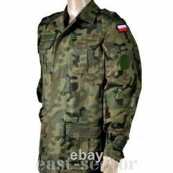 Original Polish Army Combat Uniform Pants + Shirt Woodland Rip-Stop Poland 175