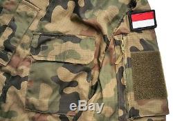 Original Polish Army Pants + Shirt Uniform Woodland Camouflage Rip-stop L/xl