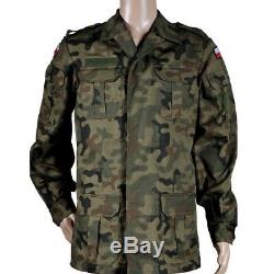 Original Polish Army Pants + Shirt Uniform Woodland Camouflage Rip-stop Poland