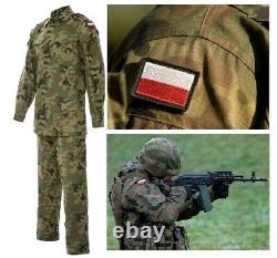 Original Polish Army Pants + Shirt Uniform Woodland Camouflage Rip-stop Poland 1